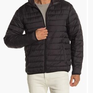 HAWKE & CO PrimaLoft Hooded Packable Quilted Jacket